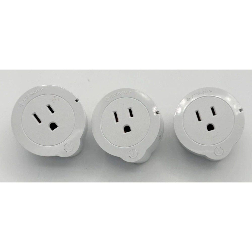 3 Etekcity Voltson Smart Wi-Fi Outlet Plugs ESW01-USA -Good Condition